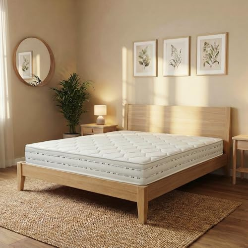 Materasso in Memory Foam, Altezza 24 cm Reali,Rivestimento in Aloe Vera Antibatterico, Spedito Sottovuoto Arrotolato, 100% Made in Italy (180 x 200 Cm Matrimoniale)