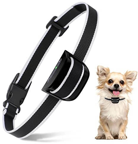 HZK Small Dog Bark Collar Rechargeable, Anti Bark Collar Humane & Safe Bark Collar for Small Dogs, Anti Bark Collars for Dogs Training with 7 Sensitivity and Beep Vibration Mode, Black