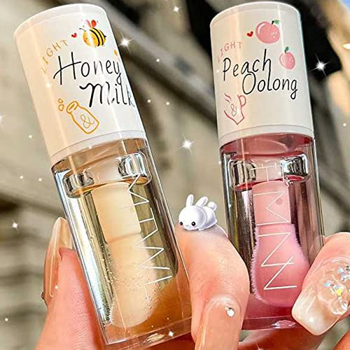 Crystal Jelly Moisturizing Lip Gloss oil set de 2 pièces full Lip Oil Lipstick Lasting Bright Lip Oil outil de soin des lèvres