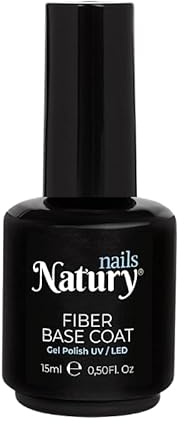 Natury Nails Fiber Base Coat Gel-Nagellack 12 FREE, UV/LED, semipermanenter Nagellack, 15 ml. Cruelty Free & Vegan