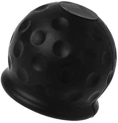 Luckious 1 Pcs Universal 50mm Towbar Ball Cap, Rubber, Black, Modern Style, Anti-Rust, Anti-Car Wash, Abrasion & Dirt Resistant