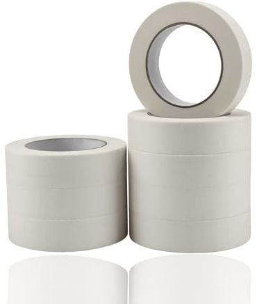 10 Rouleaux Ruban De Masquage Blanc Ruban Adhesif De Peintre 15 Mm X 20 M Déchirable Et Inscriptible À La Main Pour Bricolage Artisanat Scrapbooking Dessin Fournitures D'art Pour Enfants (Blanc)