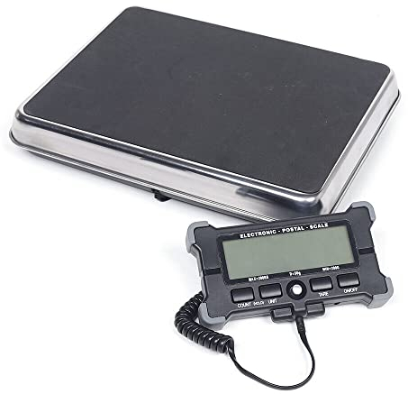 Paketwaage Digitale Paketwaage Versandwaage bis 200kg LCD Display USB Externes Edelstahl