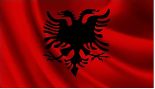 *** Große Albanien-Flagge 150 x 90 cm – albanische Flagge – Flagge Albaniens – von Heble® ***