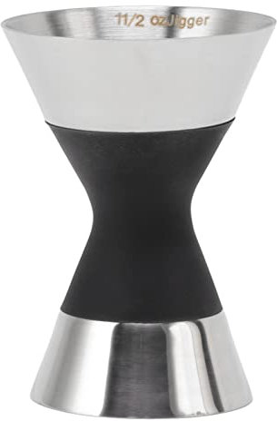 Jigger pour Barman, Tasse à Mesurer à Cocktail Japonais Jigger Professionnel Double Jigger à Cocktail en Acier Inoxydable Doseur à Doseur avec échelle pour Bar à la Maison (SILVER)