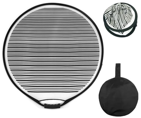 LNGJIN Faltbares Gestreiftes Reflektor,80 cm Auto-Dellenreflektor,Dellenreflektorboard,Mit Tasche,Für Dellen,Karosserie,Tür,Auto-Dellenprüfgerät