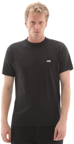 Vans Uomo T-Shirt con Logo sul Petto Sinistro, Black, M