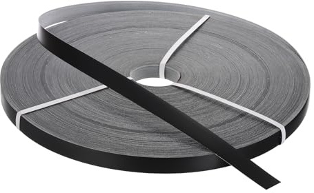 sourcing map Cinta de borde negro de 500 pies x 1-1/8 pulgadas, cinta de chapa prepegada flexible de madera contrachapada con adhesivo termofusible para restauración de muebles