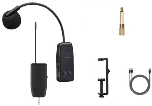 Mocturnity Micrófono inalámbrico para violín, receptor de violín, clip , micrófono inalámbrico para instrumentos