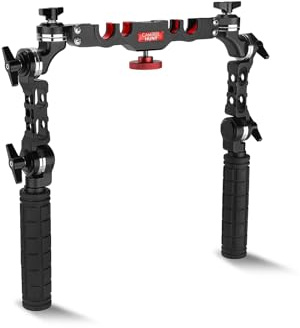 Camtree Hunt Quick Mount Rosette Handle Set for 15mm Rail Rod Support. Comfortable Handgrip for DSLR Video Camera Cage Shoulder Rig Kit