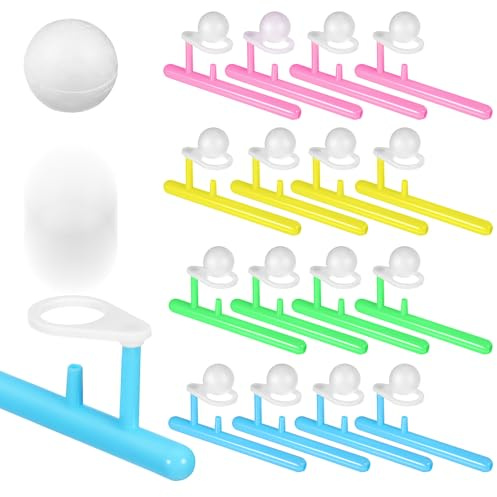Toyvian 24-Teiliges Schwebendes Ballspiel Set – Farbenfrohe Balance-Blasspielzeuge Für Indoor Und Outdoor – Montessori Sensomotorisches Spielzeug Für Familienfeiern Und Kinder