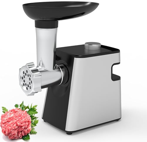 Lnlscle Picadora Eléctrica De Carne, Picadora Profesional De Acero Inoxidable, Máquina Picadora De Carne, Máquina Trituradora Y Picadora De Alimentos, Apta para Uso Doméstico Y Comercial