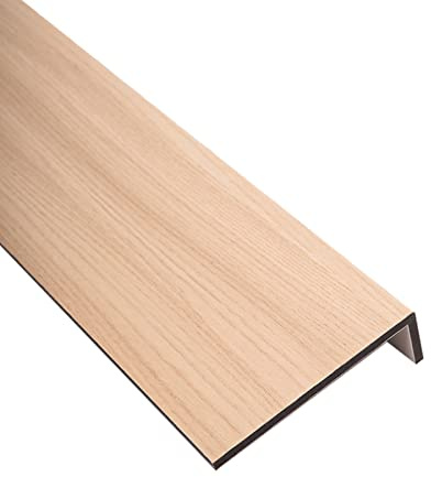 Rivestimento per davanzale delle finestre con venature del legno, profilo naso 40 mm, elegante bordo per camera da letto, cucina, bagno, soggiorno - Taglia B 50 cm (5,9 pollici) - colore A
