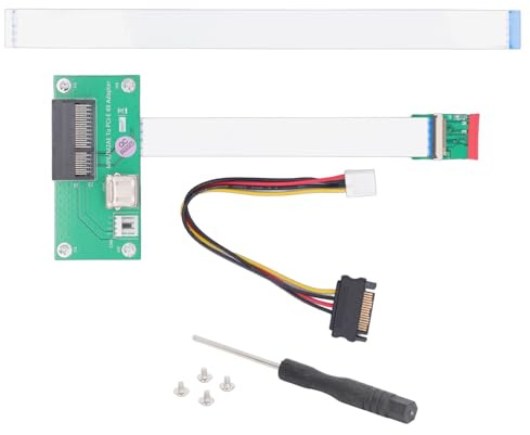 Spryflower Scheda riser USB NGFF M.2 Key A E a PCIE X4, adattatore cavo FFC Express ad alta velocità con cuscinetto magnetico, montaggio orizzontale per NGFF M.2 2230 Type Key A/E,