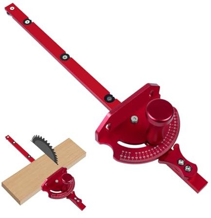 Calibro obliquo di precisione, calibro obliquo per da tavolo, Recinzione obliqua telescopica in lega di alluminio, di recinzione con calibro, versatile per la lavorazione del legno per