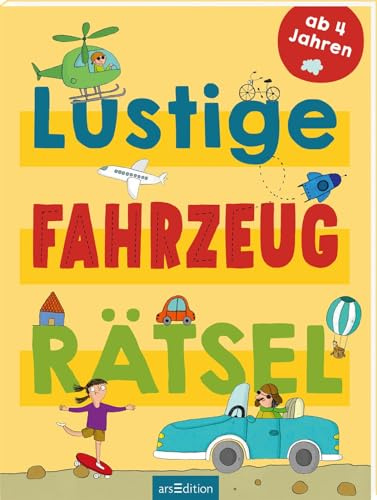 Lustige Fahrzeug-Rätsel: Labyrinthe, Punkterätsel und vieles mehr | Rätselheft ab 4 Jahren