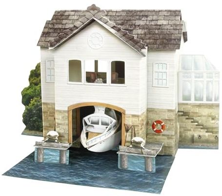 Santoro Pop Up Places, 3D-Pop-Up-Grußkarte – Das Bootshaus – Für Ihn, Für Sie, Familie, Freunde, Geburtstag, Jubiläum