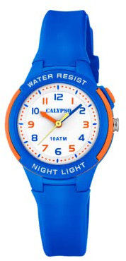 Calypso Orologio Bambino Analogico Gomma Blu - Movimento al Quarzo - Vetro Alta Resistenza - Impermeabile 10 ATM K6069/3 - Sweet Time