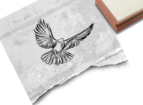 Stempel Taube - Motivstempel Vogel - Tierstempel Taufe Kommunion Konfirmation - Einladungen Karten Basteln Tischdeko Deko Scrapbook - zAcheR-fineT