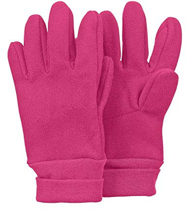 Sterntaler - Mädchen Handschuhe Fingerhandschuh Fleece mit Stulpe, wasserabweisendes Material, magenta - 4321813, Größe 8