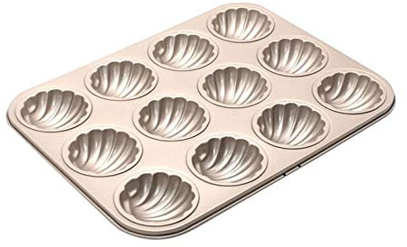 MBB Madeleine Mold Pan Baking Tray 12-Cup Nonstick Seashell Shape