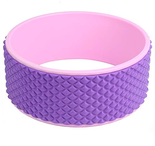 EVTSCAN Yoga Wheel für Rückenschmerzen Sportmassage Yoga Roller zum Dehnen von Backbend Pink + Rose Re