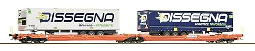 ROCO 77395 - H0 1:87 - Carro merce doppia tasca con rimorchi DISSEGNA tipo T3000e Ep. VI