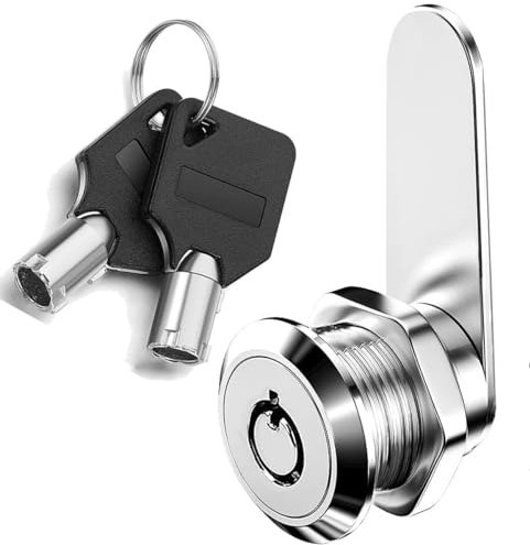 ZiYuya 25mm Cerradura tubular de leva con llave igual, cerradura de buzón de cartas, cerradura de armario, cerradura de cajón, cerradura de buzón de correo, cerradura de tocador para puerta y muebles