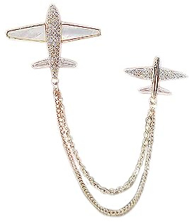 Broche délicate en forme d'avion pour femmes, filles et hommes, chaîne en oxyde de zirconium, épinglette d'avion pour robe, banquet, vestes, chapeaux, écharpes, broches, épingles tendance, uniforme de
