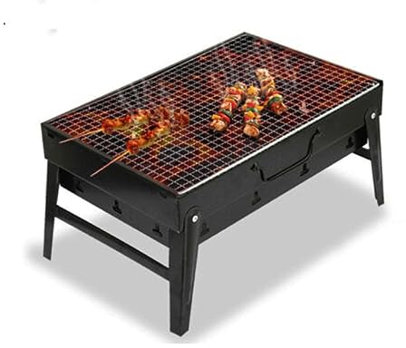 Ausziehbarer Grill, tragbarer Holzkohlegrill, Grill-Werkzeug-Sets für Picknick im Innenhof, Camping, Tailgating-Grill