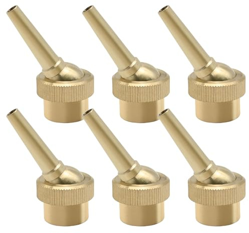 Saihisday Ugello a fontana in ottone DN15 da 1,27 cm, testa a spruzzo per laghetto da giardino, materiale in rame, bellissimo aspetto, 6 pezzi