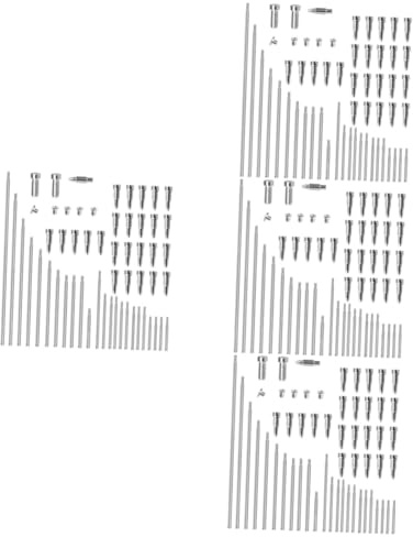 Abaodam 4 Sets Saxophon-reinigungsset Reparaturteile Sopransaxophon-reparaturset Schrauben Schaftstäbe Zur Verwendung Für Saxophonteile
