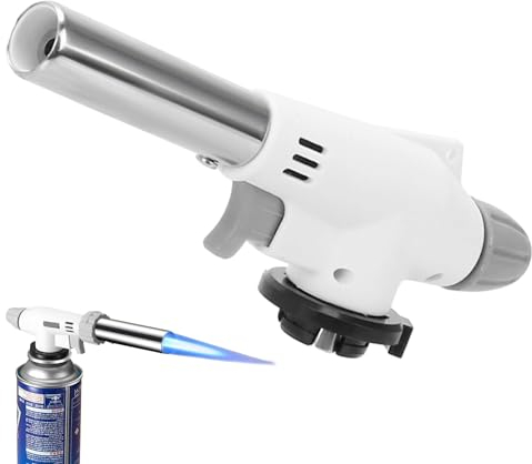 FiTspi Butane Torch Camping Welding Gas Torch Flame Gun Adjustable Flame Torch Lighter for Metal Welding, Baking Outdoor