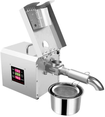 Edelstahl ÖLpresse ÖLmüHle Expeller Extraktion Maschine ÖL Automatische OIL Press Automatischer Maschinenpresser Kommerziell für größten Teil des Ölgehalts von mehr als 25% der Ölpflanzen 220V 750W