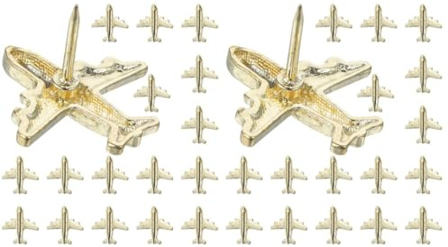 NUOBESTY Punaises pour Tableau D'Affichage en Liège 60 Pièces Forme Avion Épingles Décoratives pour Bureau Photos Notes Cartes Accessoires De Bricolage Et Décoration Murale