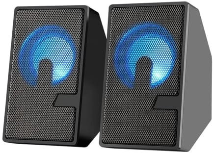 AYCDL Altavoces para Ordenador con Sistema de Sonido Envolvente, Altavoces para Juegos, Altavoces con Graves Profundos y Cable para Ordenador portátil, PC, Cine, TV