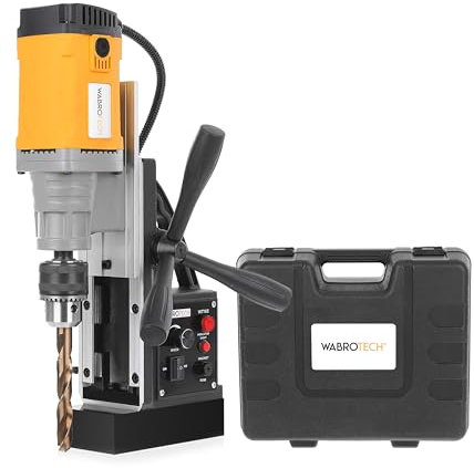 WABROTECH® WT16E Magnetbohrmaschine Ø 30 mm - Magnet Kernbohrgerät 680 U/min - Magnethaltekraft 11500 N - Tragbar Magnetbohreinheit 1380 W für Metallbearbeitung – Kernbohrmaschine 10 kg – Magnetbohrer