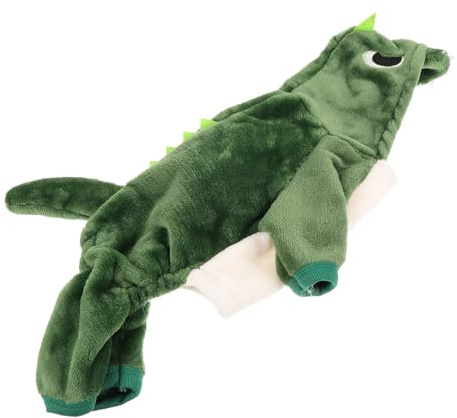 Yardwe Dinosaurier Stil Kleidung Für Welpen Aus Korallen Fleece Material Bequeme Und Warme Haustierbekleidung Für Kaltes Wetter Vierbeiniges Design Für Einfachen Ausziehvorgang