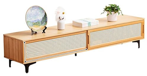 LFONDIGE Consola de TV, Centro de Entretenimiento, Mesa de Consola, Consola Multimedia, para Sala de Estar y Dormitorio (160 cm/63 Pulgadas)