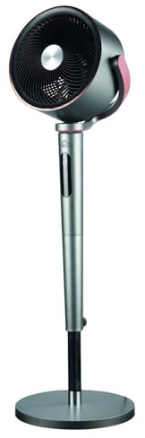 DCG Ventilatore a piantana con luce LED, 12 velocità, oscillazione automatica 3D, 50 W, con telecomando
