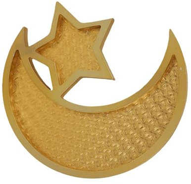 Vassoio decorativo a forma di luna e stella, per esporre frutta, dessert e pasticcini, spuntini, piatto da pranzo, decorazione per tavolo da pranzo