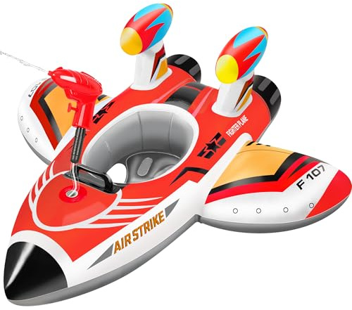 Salvagente Bambini con Pistola Acqua e Maniglia Giocattoli Galleggianti da Piscina Bambino Gonfiabili Anello da Nuoto per Bambini 3-6 Anni Giocattoli da Spiaggia