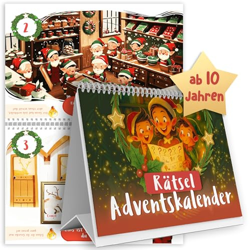 Rätsel Adventskalender Escape für die ganze Familie | Adventskalender Kinder ab 10 & Erwachsene mit 24 Rätsel | Der spannende Escape-Room Kalender als Weihnachtskalender