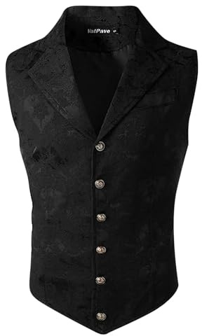 Generisch Couture Schwarz Trachten Kette 54 Slim Fit Herren Trachtenweste 58 Grün Druckknopf Beige Trachtenanzug Stehkragen Weste Retro Grau Für