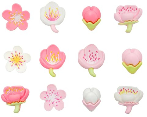12 Pcs Decorative Flower Refrigerator Magnets, Fridge Floral Magnets, Kitchen Cute Magnet Bloom for Decor, Cabinets, Office