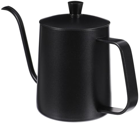 Sosoport Cafetera Goteo Manual Acero Inoxidable con Estrecho y Tapa Antipolvo para Vertido Preciso y Seguridad Mano para Café de Especialidad