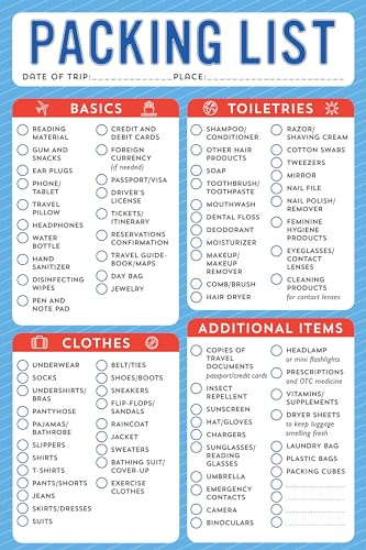 Packing List - Note Pad (60 sheets)