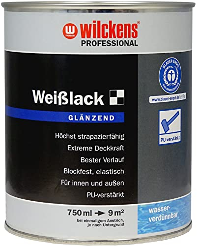 Wilckens Professional Weißlack glänzend, 750 ml, Weiß