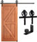 CCJH 7.5FT (230cm) Schiebetüren Beschläge Rustikal Schiebetürsystem Schiebetür inklusive Laufschiene, Big Wheel Barn Door Hardware Kit, Nachrüsten