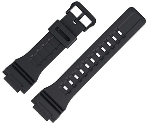 Casio Uhrenarmband, 28 mm, Kunststoff, Schwarz – W-735H
